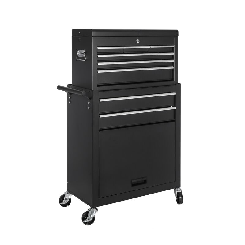 ELEMENT ACE 8-Drawer Rolling Tool Storage Cabinet, 2-in-1 Detachable Top Tool Box with Lockable Wheels, Side Hooks, Locking Mechanism for Garage and Workspace Organization image number 0