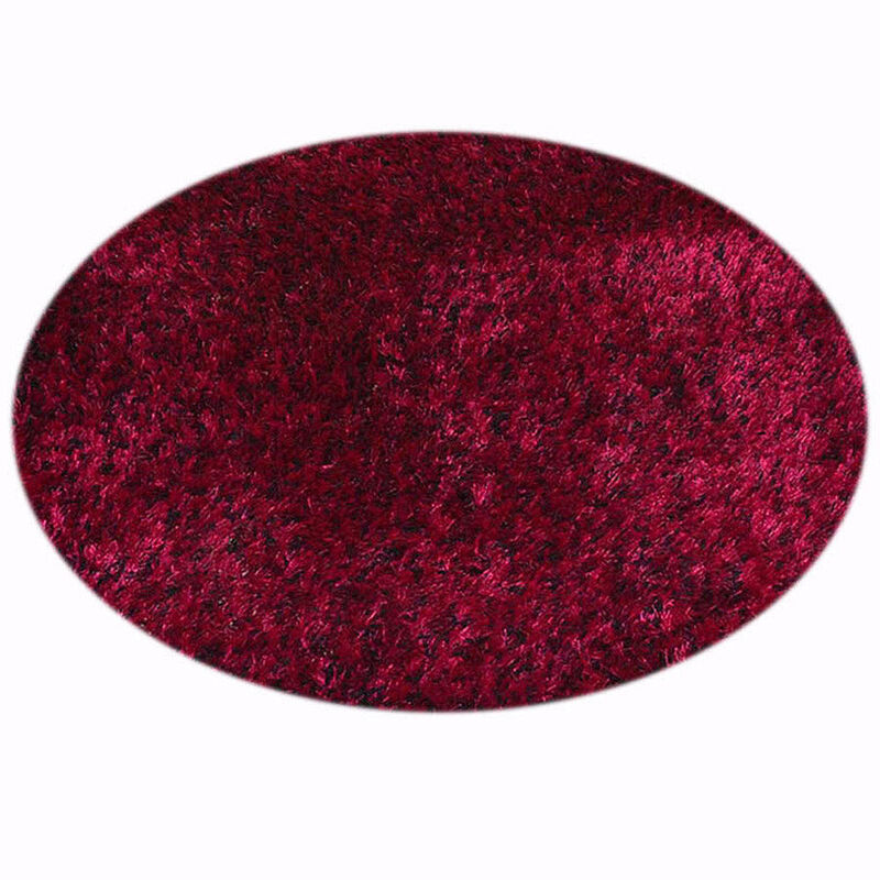 RUGSOTIC CARPETS HAND TUFTED SHAG POLYESTER ECO-FRIENDLY AREA RUGS  - Round, Size, Solid Plain Design, High Pile Thick Handmade Anti Skid Area Rugs for Living Room, Bed Room K00111 image number 2