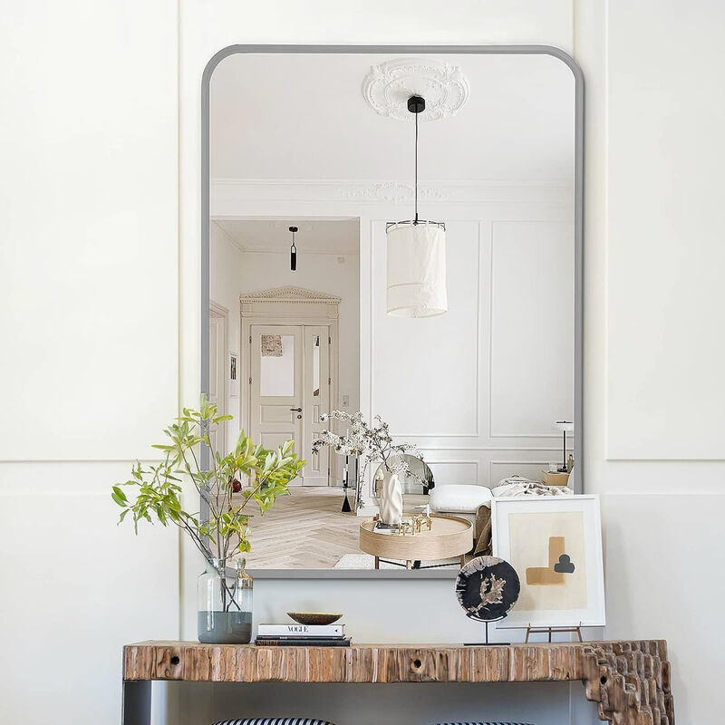 ELEMENT ACE 22x30 Inch Metal Framed Rectangular Wall Mirror with Shatterproof Design image number 3