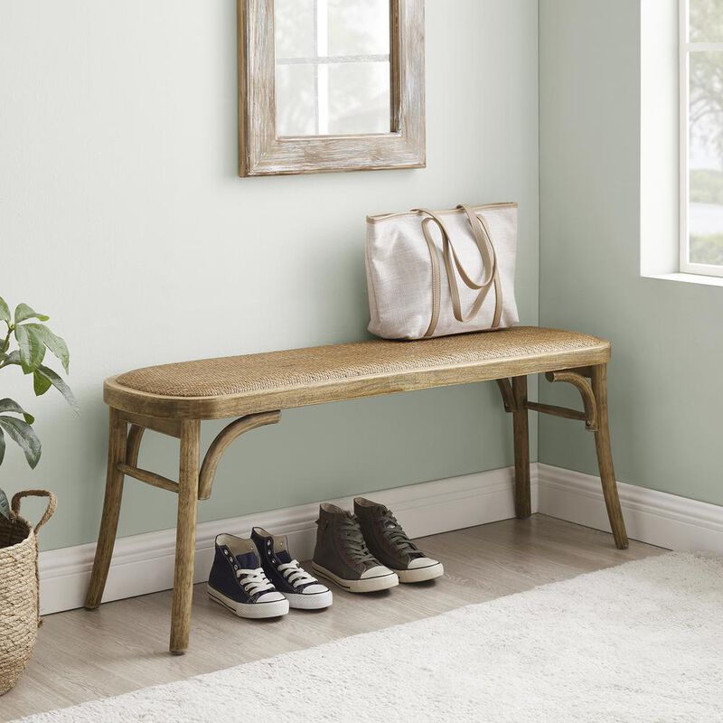 Linon Conelly Bentwood Bench Brown image number 1
