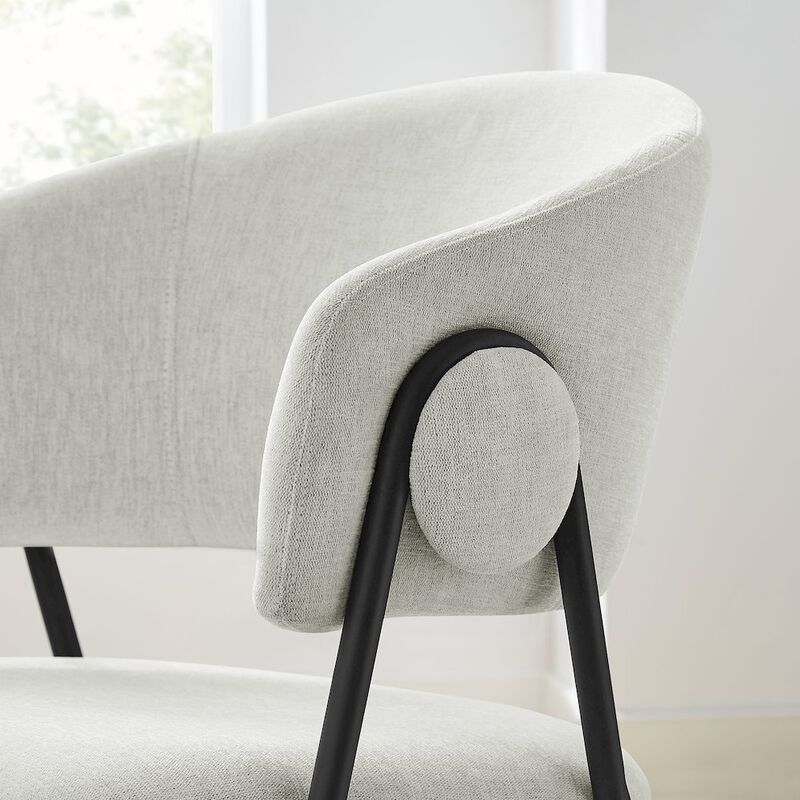 Nella Upholstered Heathered Chenille Dining Chairs Set of 2 image number 9