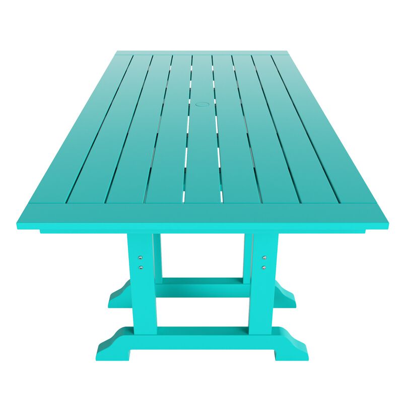 WestinTrends 7-Piece HDPE Outdoor Dining Patio Table and Chairs Set image number 4