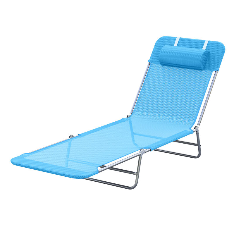 Hivvago Outdoor Reclining Lounge Chairs with Pillow & Steel Frame image number 0