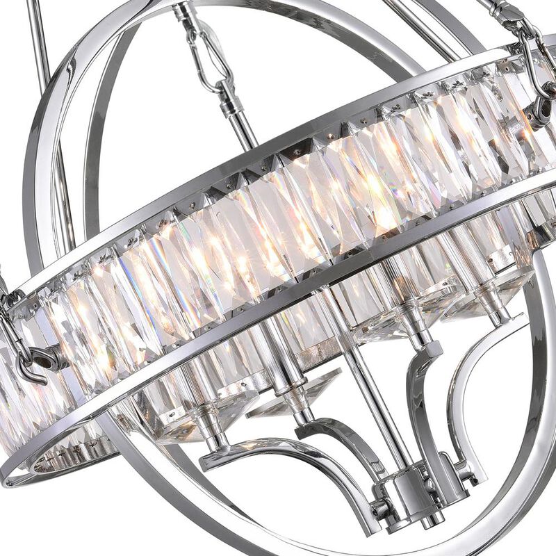 CWI Lighting Arkansas 4 Light Chandelier With Chrome Finish