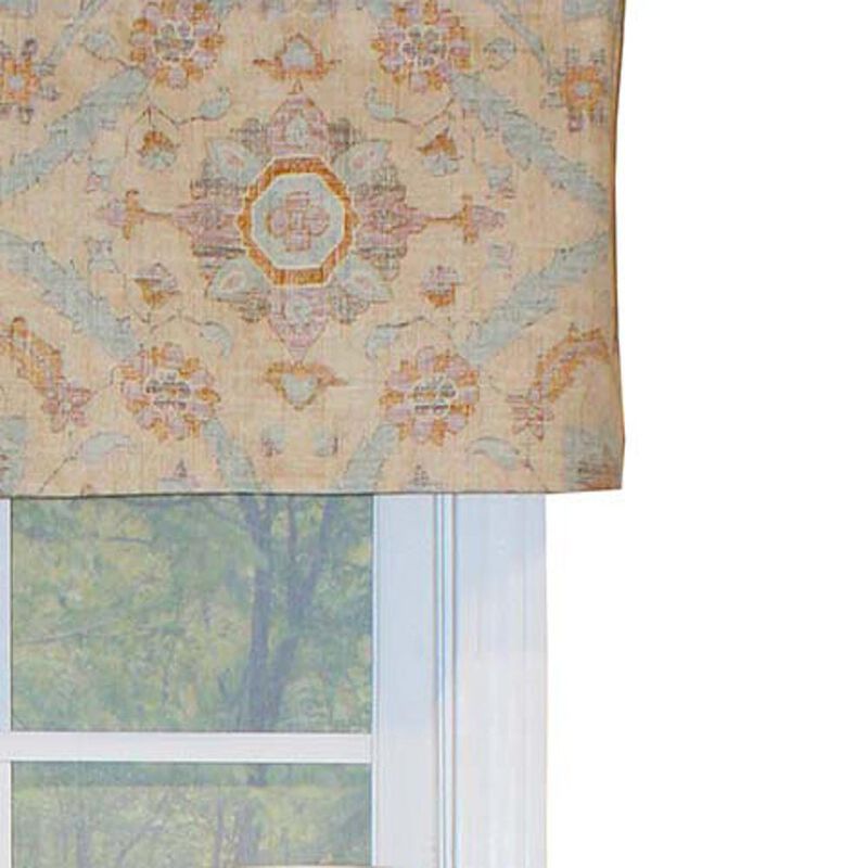 RLF Home Chavin Tailored Window Treatment Valance 3" Rod Pocket 50" x 14" Multi Powder