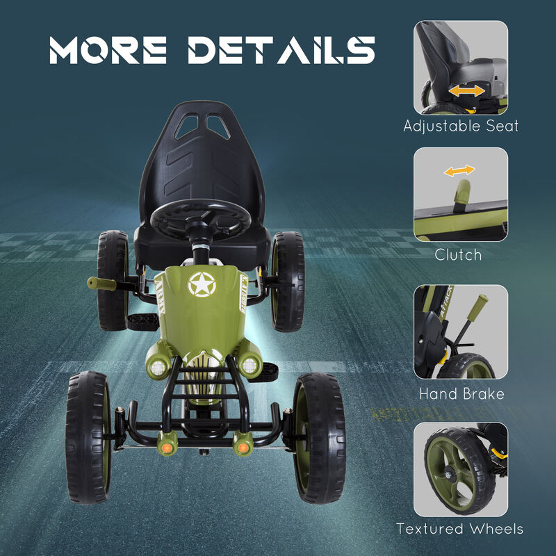 BreeBe Pedal Go Kart for Kids with Adjustable Seat image number 4