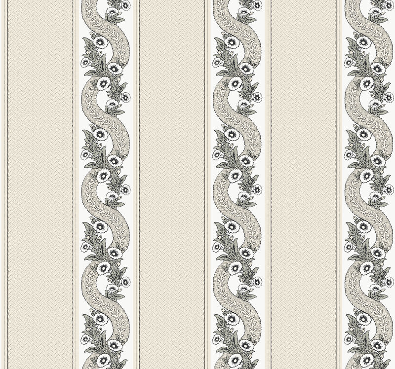 Abbey's Garland Black & White Wallpaper (Set of 2) image number 0