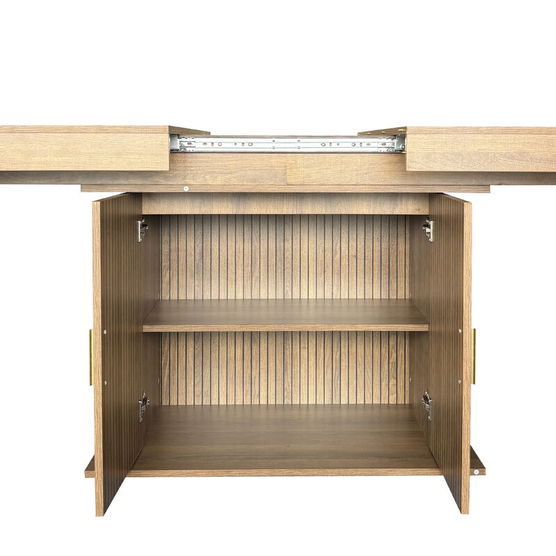 Gamor Modern Extendable Rectangular Dining Table image number 5