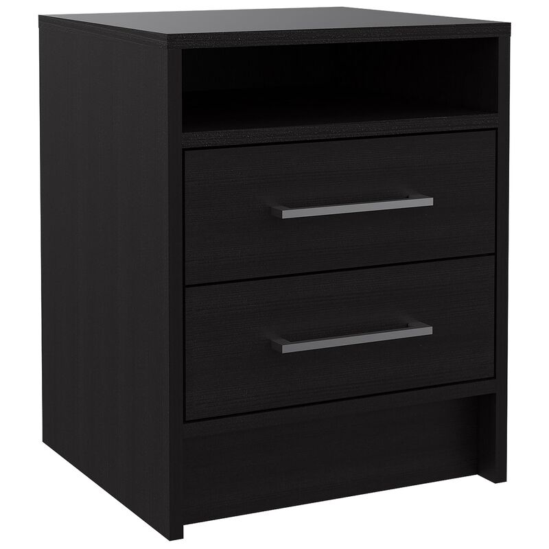 Bedroom Nightstand with 2 Drawers – Durable Wood Bedside Cabinet