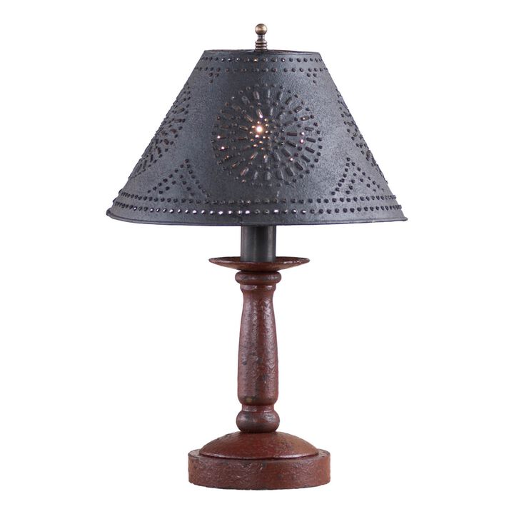 Butcher's Lamp In Americana Red With Shade