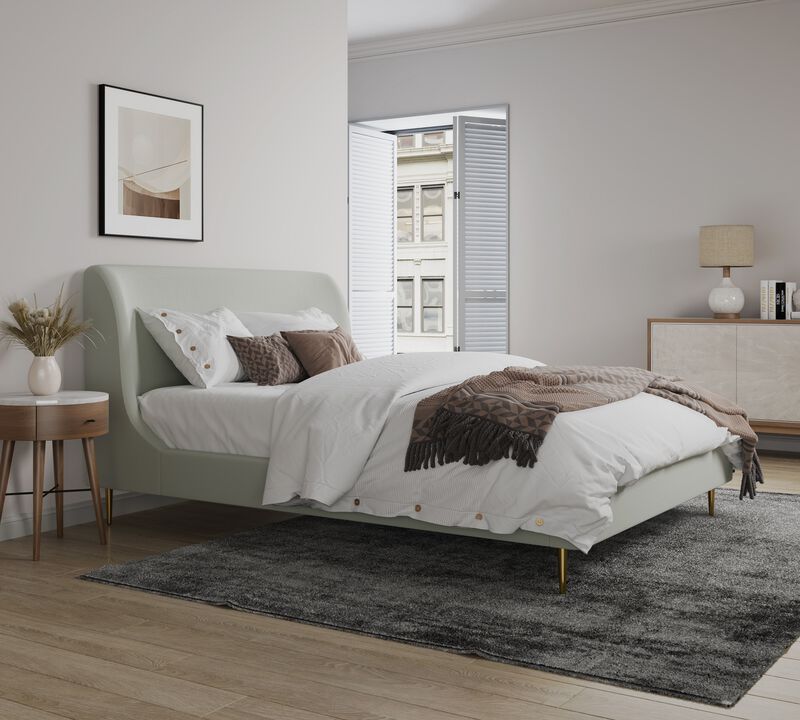 Heather Queen Bed in Cream