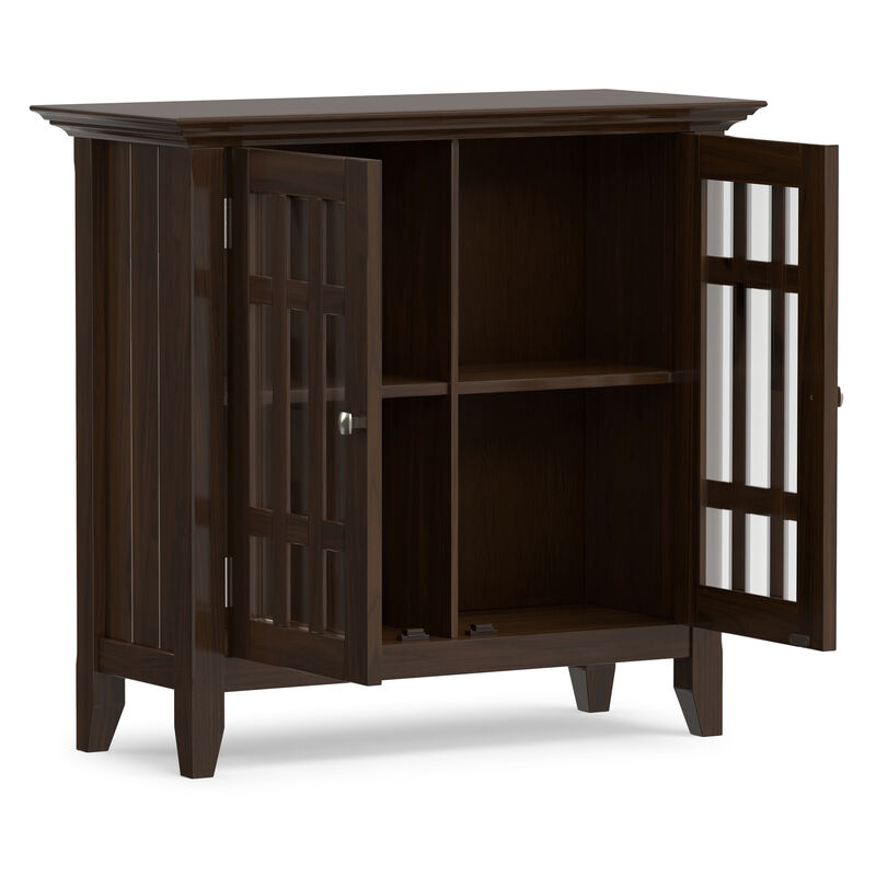Bedford SOLID WOOD 32 inch Wide Transitional Low Storage Media Cabinet in Dark Tobacco Brown image number 4