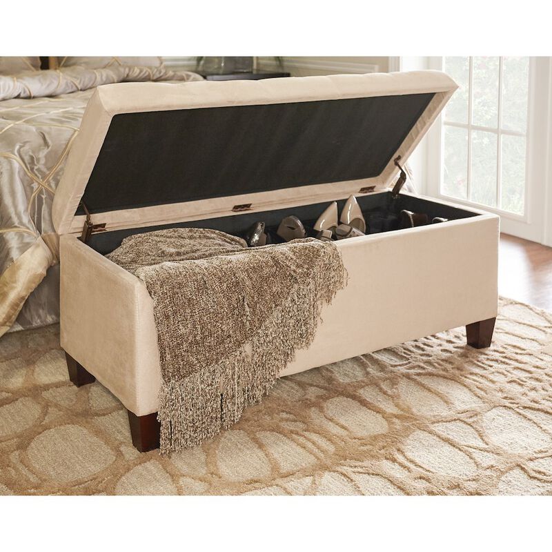 Linon Carmen Shoe Storage Ottoman image number 3