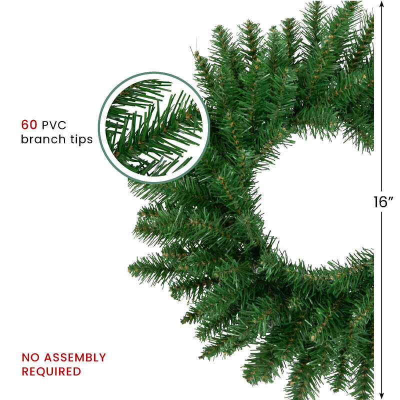 Winona Fir Artificial Christmas Wreath- 16 inch  Unlit image number 2