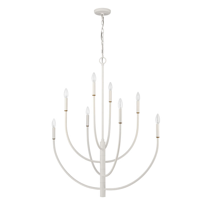 Continuance 36'' Wide 8-Light White Chandelier
