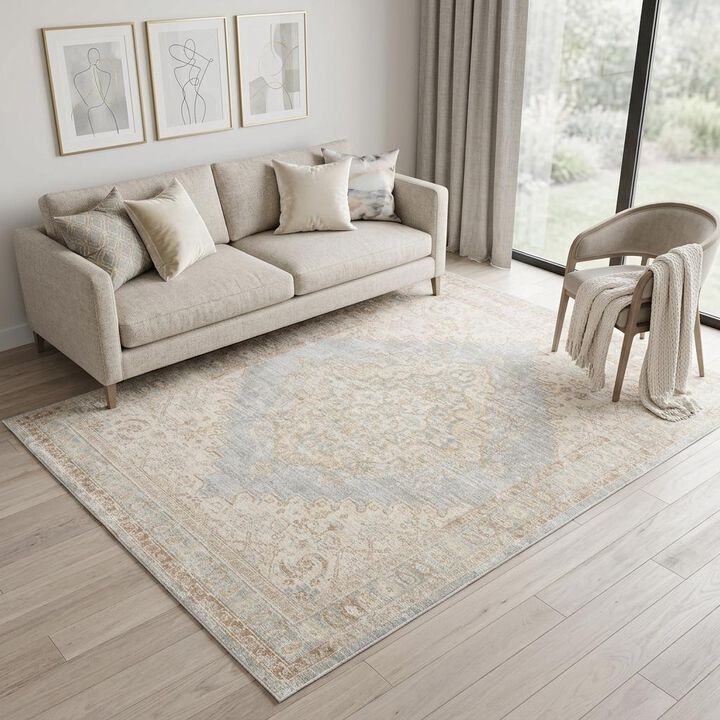 HomeRoots Medallion Area Rug