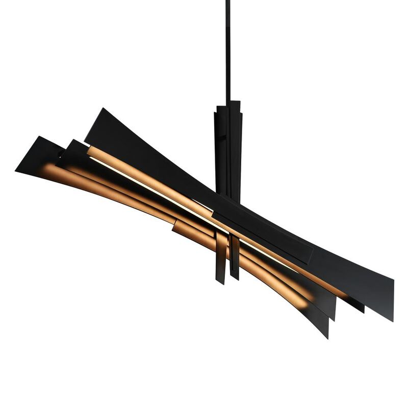 Solara Integrated LED Black Chandelier