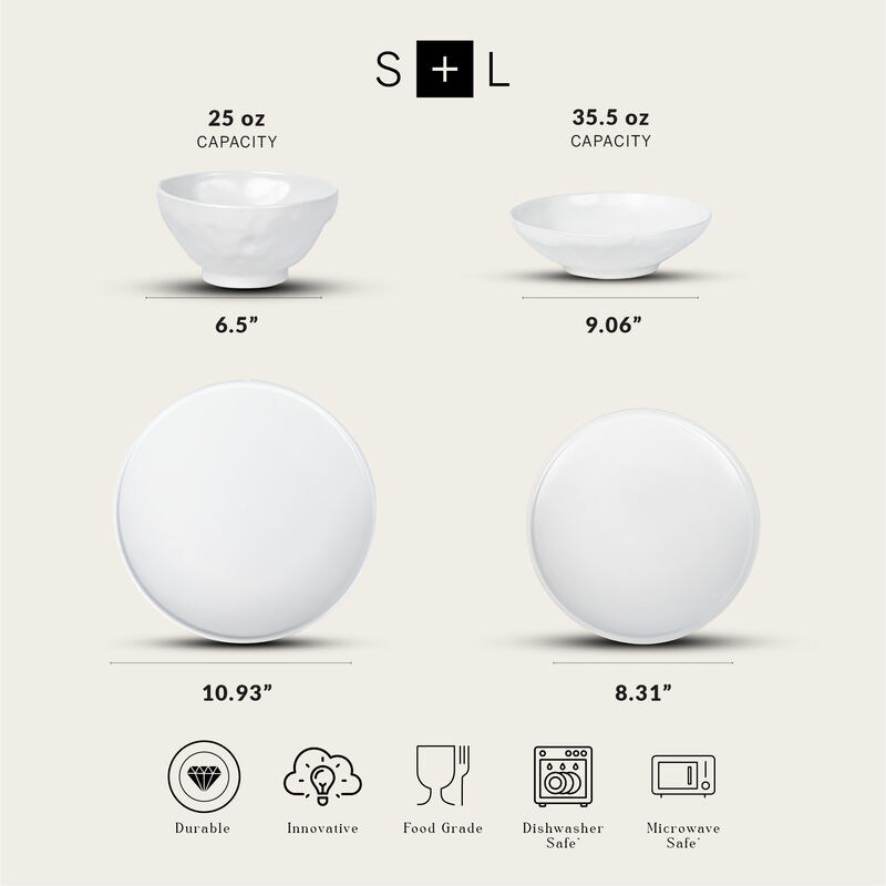 Stone by Mercer Project NENDO Stoneware 16 Piece Dinnerware Set