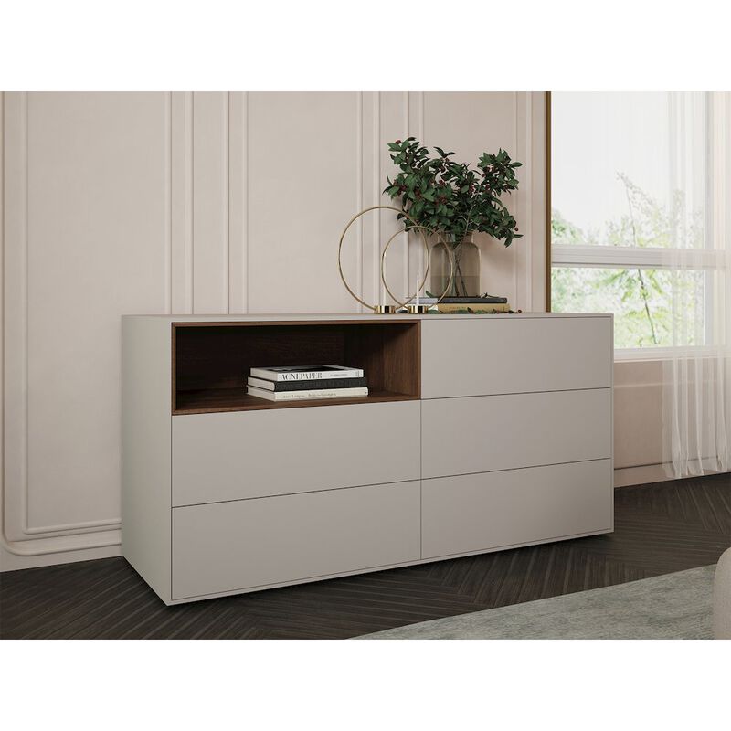 Casabianca Home Santino Dresser In Taupe Matte