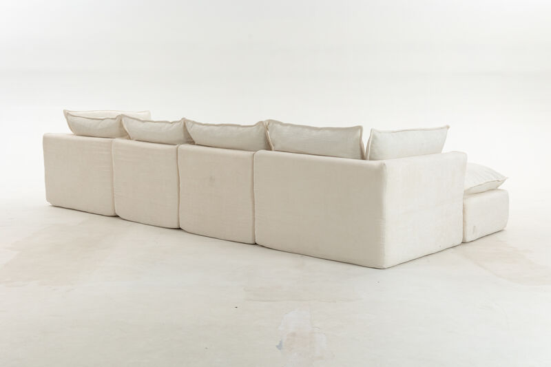 Blebze 129.8" Couch Oversized Modular Sectional image number 5
