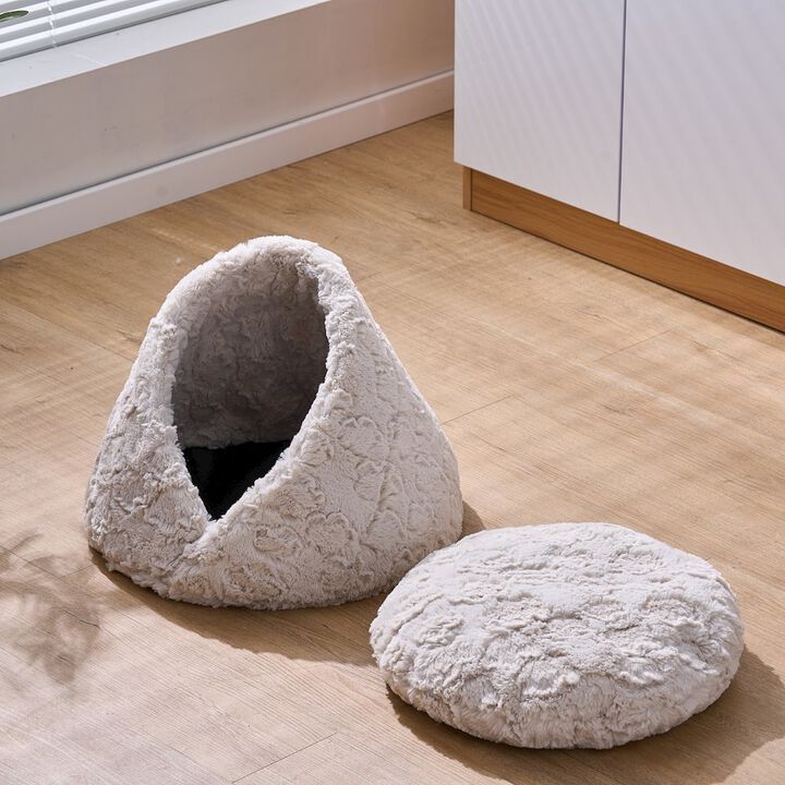 Petpals Rose Cradle Cat Bed, White