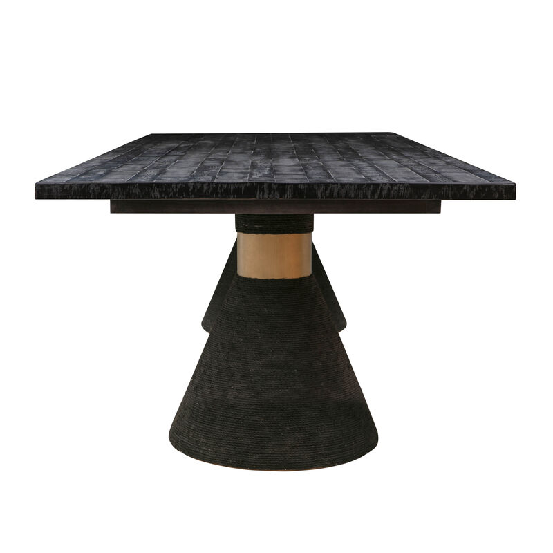 Rishi Black Rope Rectangular Table image number 3