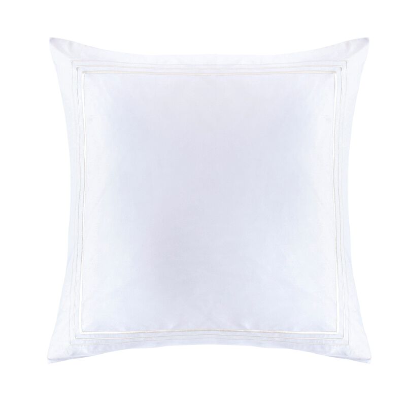 Border Embroidery White Euro Sham image number 0