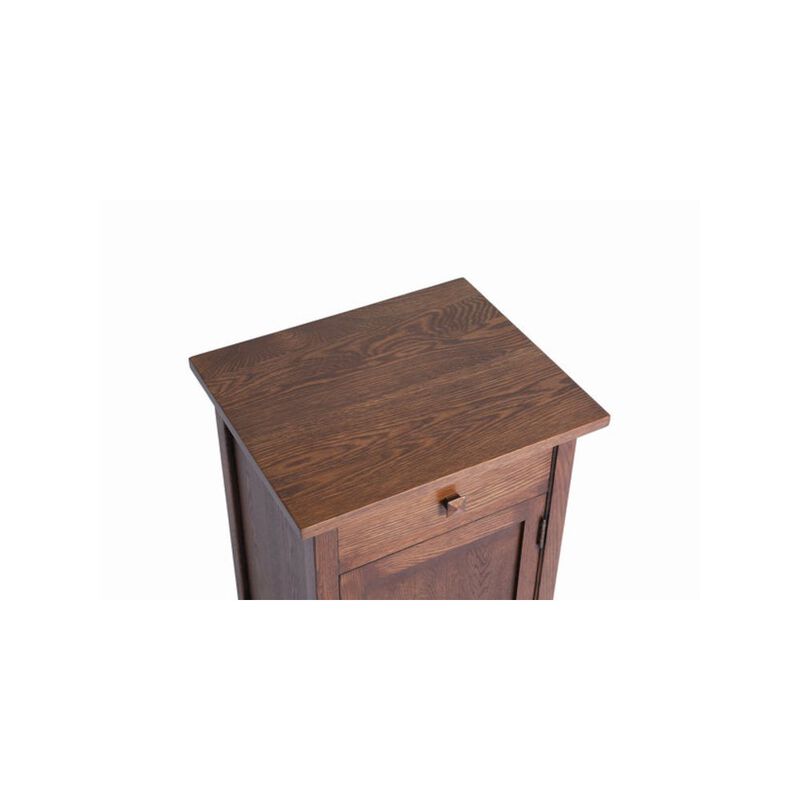Crafters and Weavers Mission 1 Door 1 Drawer Nightstand - Walnut stain