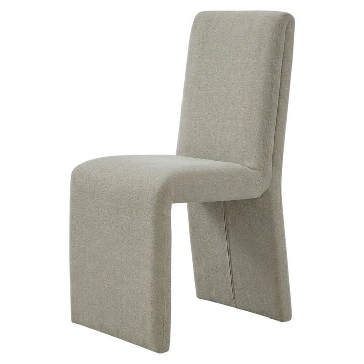 Wooden Upholstered Dining Side Chair with Cushioned Seat, Slate Blue