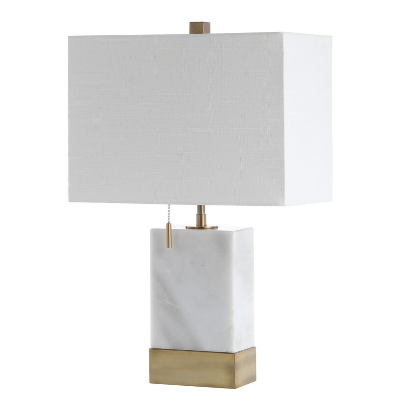 Trevor Marble/Iron Gold Modern Console LED Table Lamp