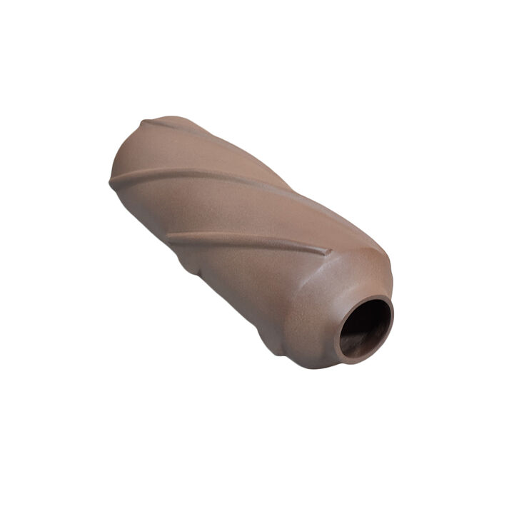 Handmade Aluminium Geometric Chocolate Cylinder Vase For Indoor & Outdoor Use BBH Homes