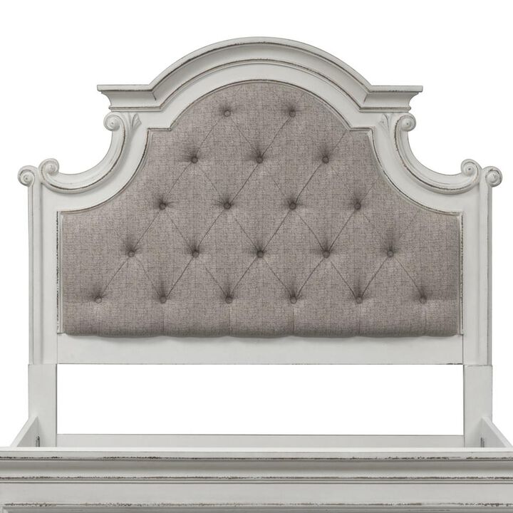 Liberty Furniture Magnolia Manor Queen Upholstered Panel Headboard - Weathered Bisque