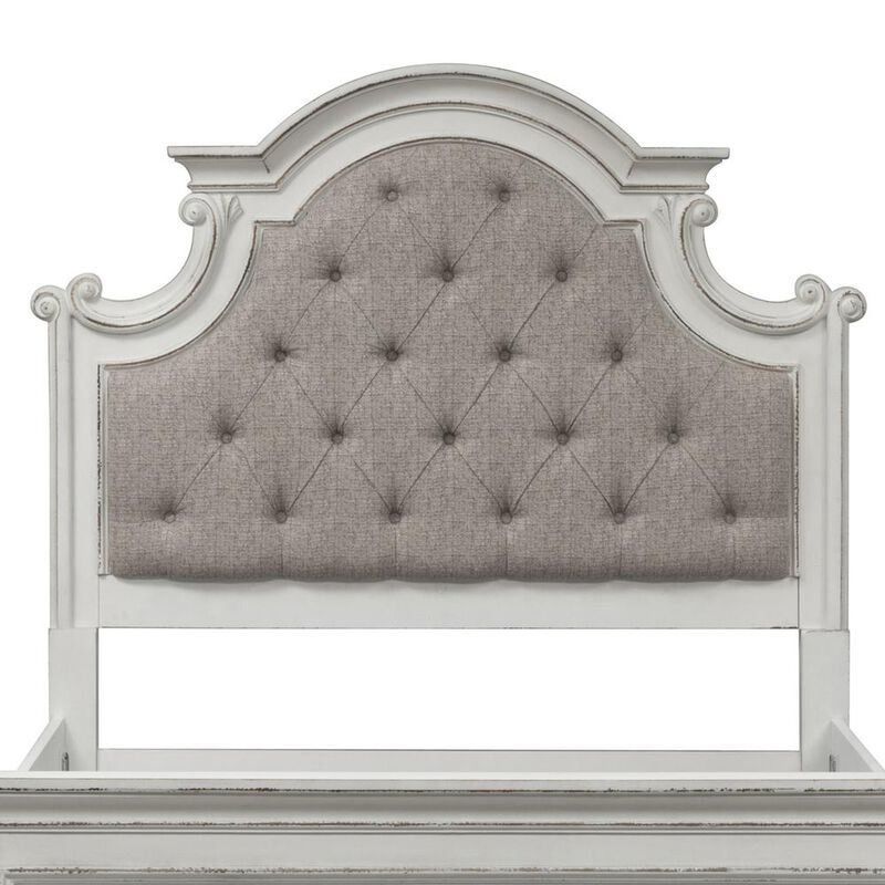 Liberty Furniture Magnolia Manor Queen Upholstered Panel Headboard - Weathered Bisque image number 0