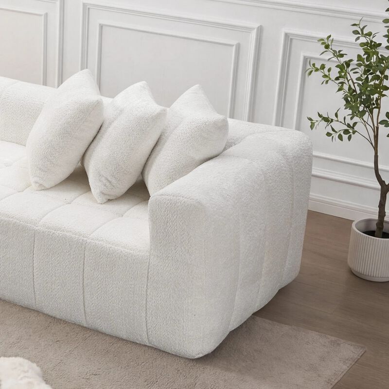 Splalf Modern Minimalist Upholstered Sectional Sofa image number 4