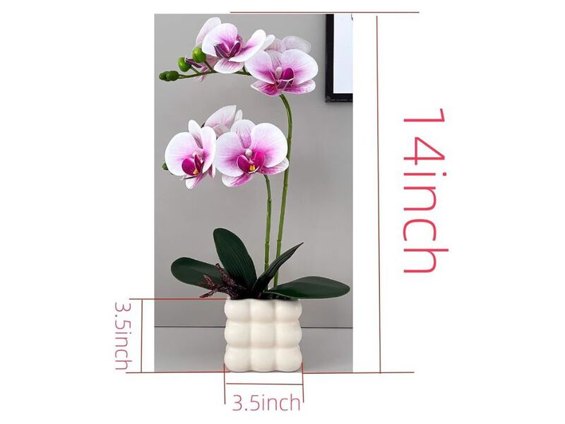 Purple Artificial Orchid Flowers Vase Filler Orchids White image number 2