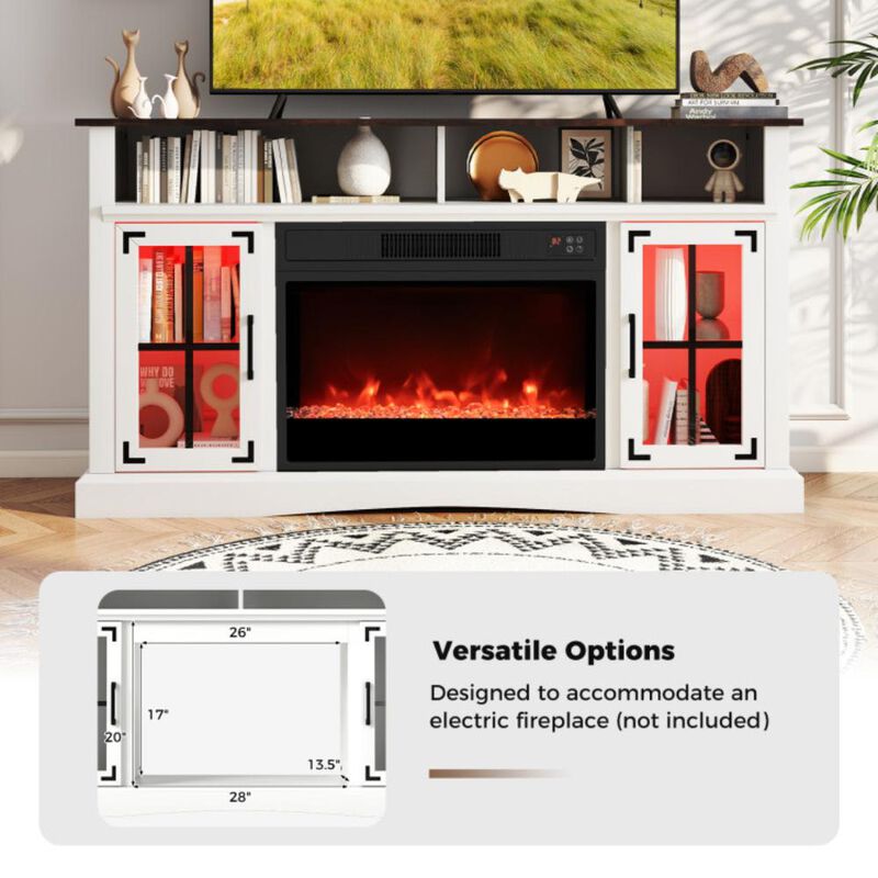 Hivvago TV Stand with LED Lights and Remote Control