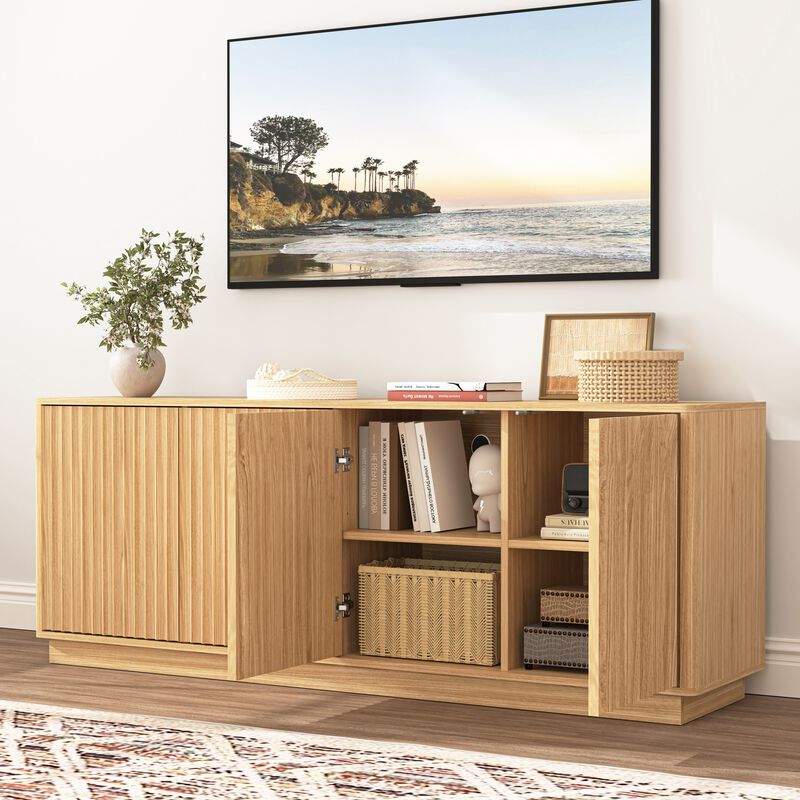 Kiple  Modern Fluted Sideboard Buffet Cabinet image number 3