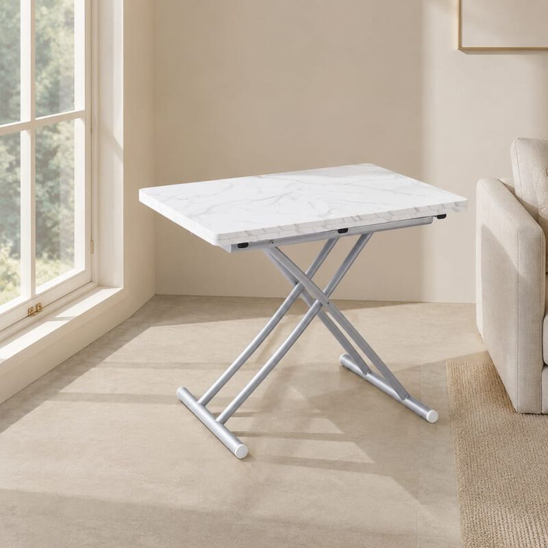 GOODSILO Multifunctional Adjustable Height Lifting Table Foldable Desktop for Home Office Dining Coffee Dressing Space Saving image number 2