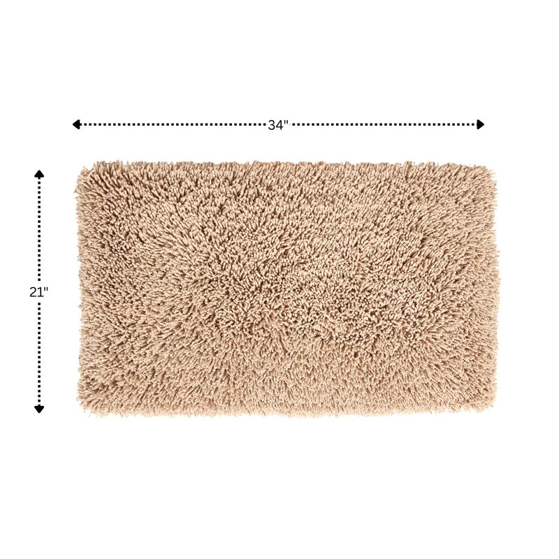 Knightsbridge Melbourne 220 GSF Non Skid Back Bath Rug 21 x 34 - Silver