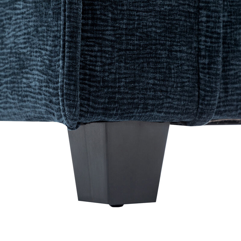 Merax Sectional Sofa Chenille Upholstered Sofa with Two Removable Ottoman