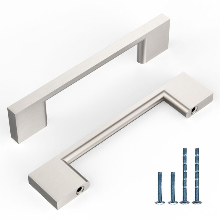 KNOKLOCK 10 Pack 3.75 Inch(96mm) Kitchen Cabinet Handles Brushed Satin Nickel Cabinet Pulls Kitchen Cabinet Hardware Drawer Pull