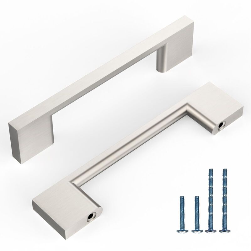 KNOKLOCK 10 Pack 3.75 Inch(96mm) Kitchen Cabinet Handles Brushed Satin Nickel Cabinet Pulls Kitchen Cabinet Hardware Drawer Pull