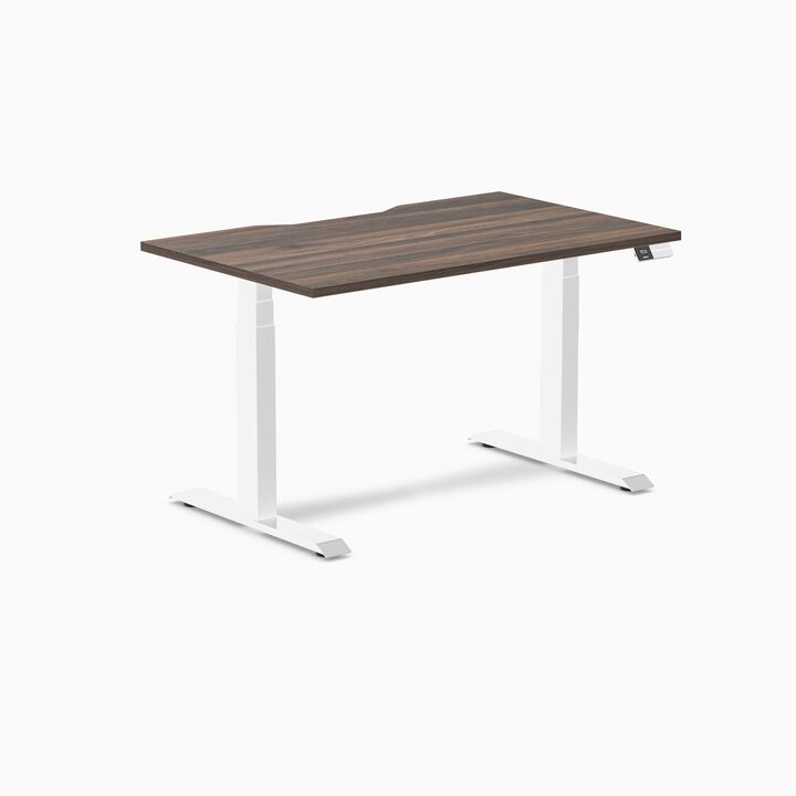 Desky Dual Scalloped Laminate Sit Stand Desk