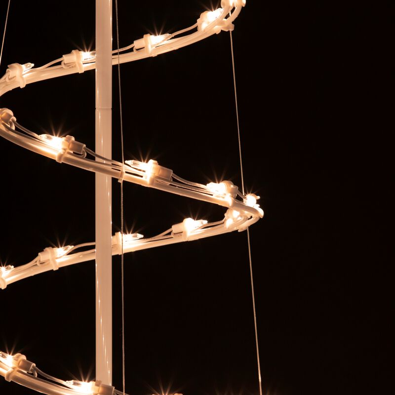 6' Pre-Lit Spiral Christmas Tree - Clear Lights image number 4