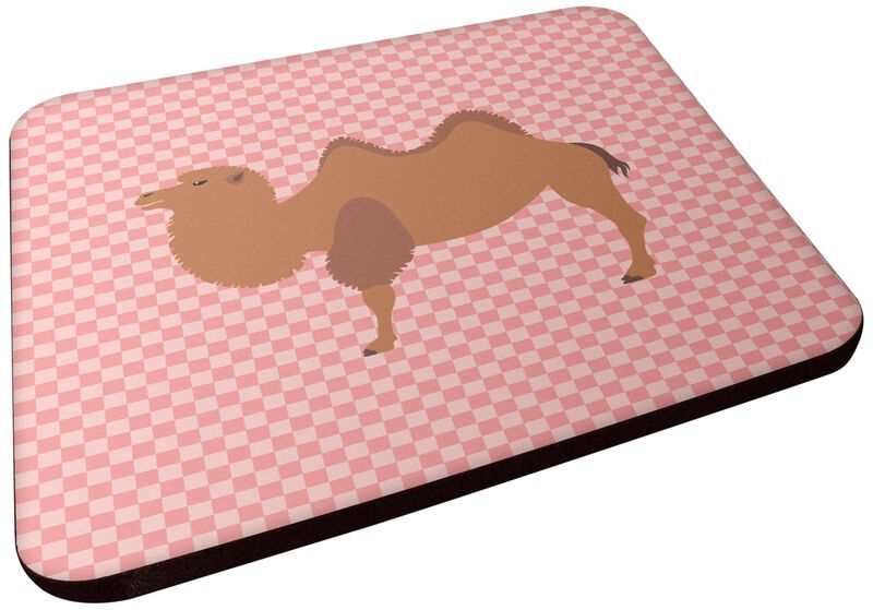 Caroline's Treasures Bactrian Camel Pink Check Decorative coasters, 3.5, Multicolor