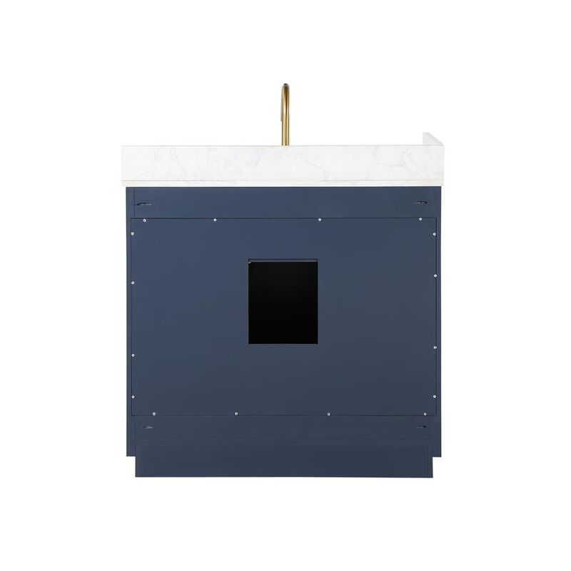 Altair 36 Single Bathroom Vanity in Royal Blue with Mirror