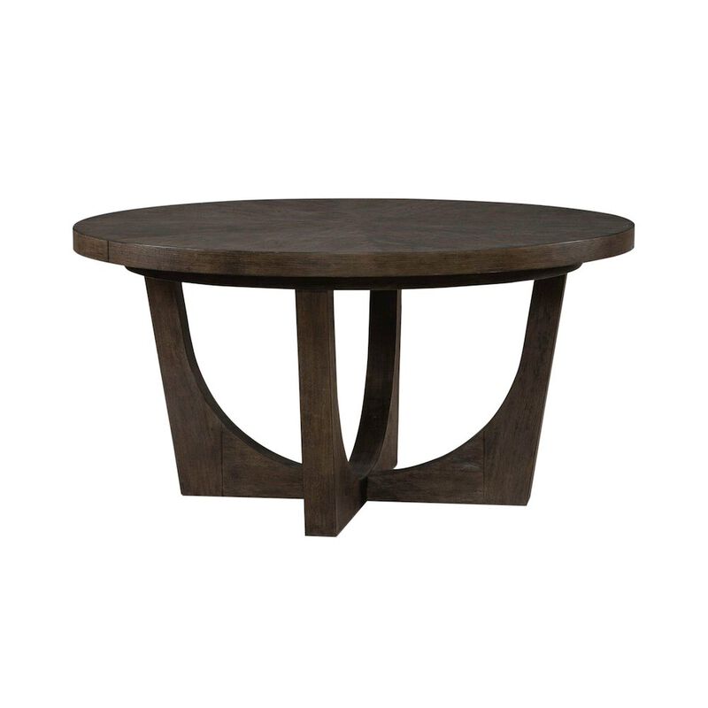 Liberty Furniture Cascade Pedestal Table for Dining Room with Removable Leaf - Satin Espresso Oak image number 7