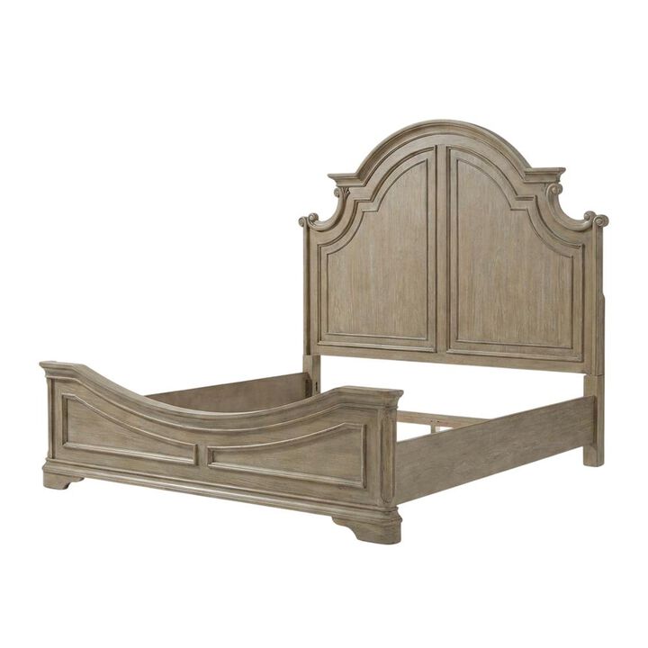 Liberty Furniture Magnolia Manor King Panel Headboard in Weathered Bisque