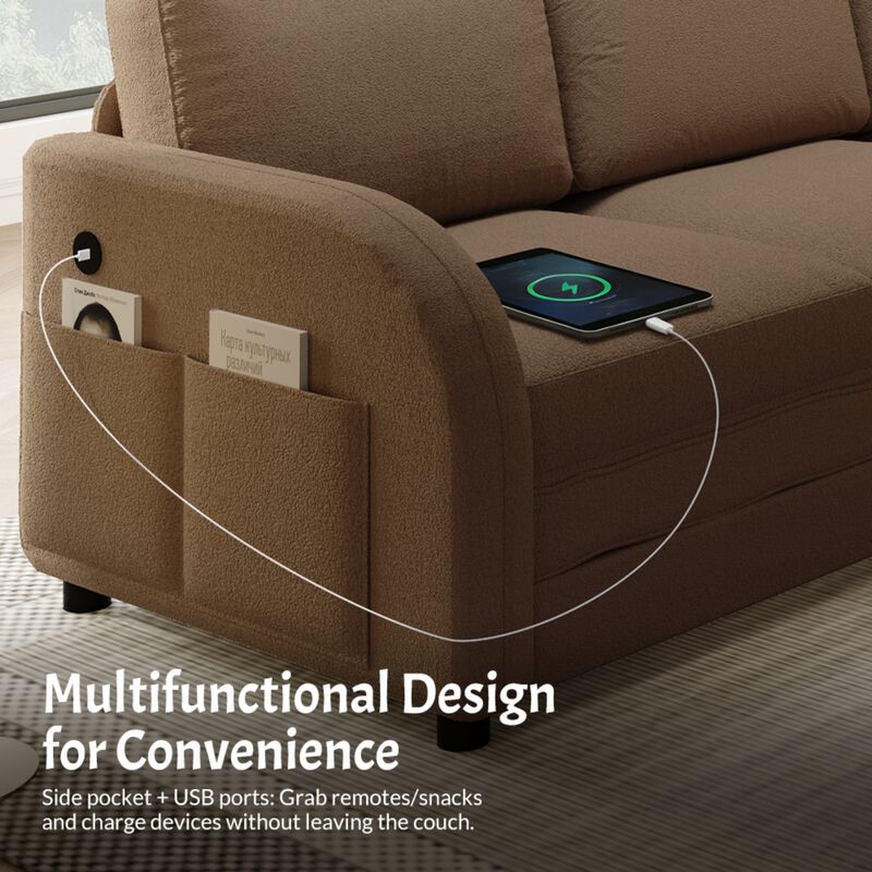 Fumris U Shaped Modular Sectional Sofa image number 3