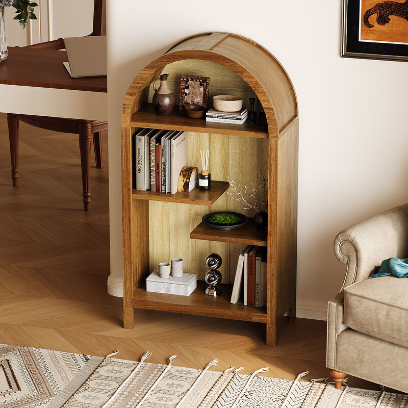 Sukpid Arched Top Freestanding Shelf Open Cabinet image number 2